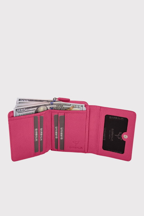 Zoozie Bags Cartera para Mujer Moon - Fuchsia, Piel Auténtica 100%, 11x2x8.5 cm